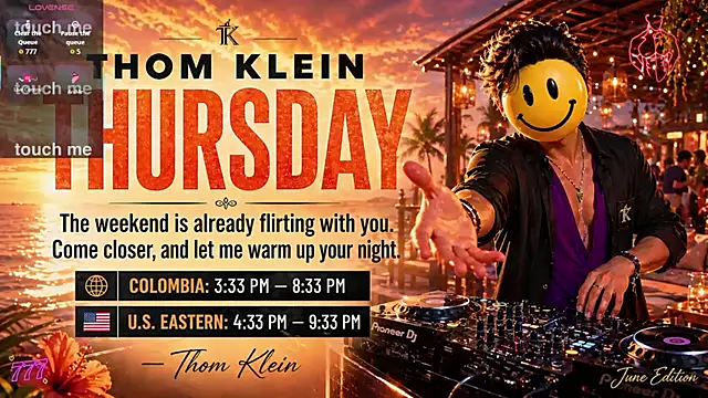 Snapshot of thomklein chatting on June 2026 08:39:01 PM thomklein online show from June 2026 08:39:01 PM