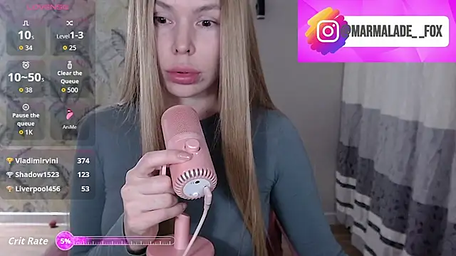 Marmalade Fox online show from April 2026 04:52:02 PM