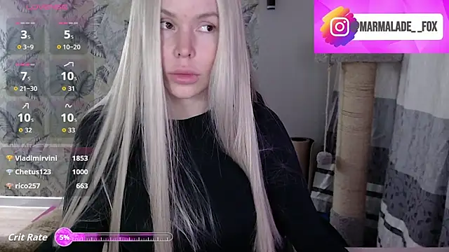 Marmalade Fox online show from March 2026 04:22:01 PM