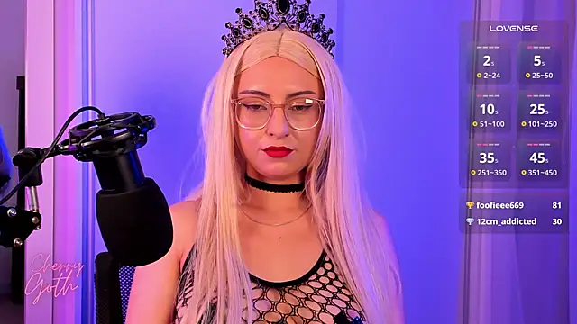 Snapshot of CherryGoth chatting on January 2025 03:02:01 PM CherryGoth online show from January 2025 03:02:01 PM