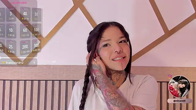 Snapshot of NinaInk chatting on January 2026 12:11:02 PM NinaInk online show from January 2026 12:11:02 PM