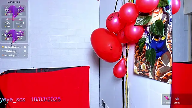 Snapshot of Yeye_scs chatting on March 2025 06:50:01 PM Yeye scs online show from March 2025 06:50:01 PM