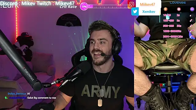 Snapshot of Mikev chatting on February 2026 07:03:01 PM Mikev online show from February 2026 07:03:01 PM