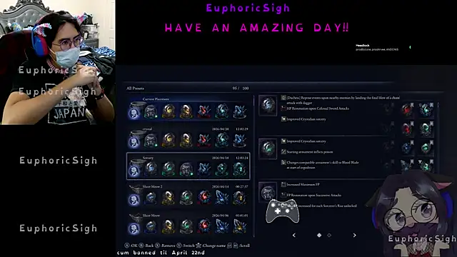 EuphoricSigh online show from April 2026 05:03:02 PM