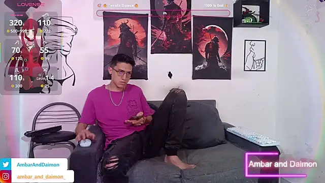 Ambar and daimon  online show from October 2025 04:01:01 AM