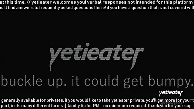 Snapshot of yetieater chatting on June 2026 08:25:02 PM yetieater online show from June 2026 08:25:02 PM