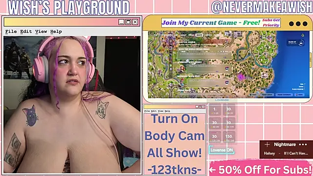 nevermakeawish online show from April 2026 11:23:02 AM