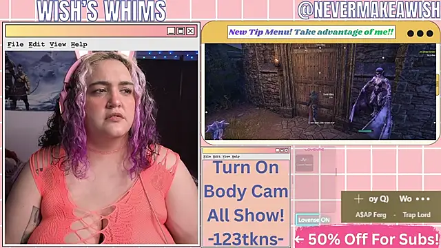 Snapshot of nevermakeawish chatting on July 2026 10:00:01 AM nevermakeawish online show from July 2026 10:00:01 AM