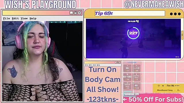 nevermakeawish online show from February 2026 05:02:02 PM