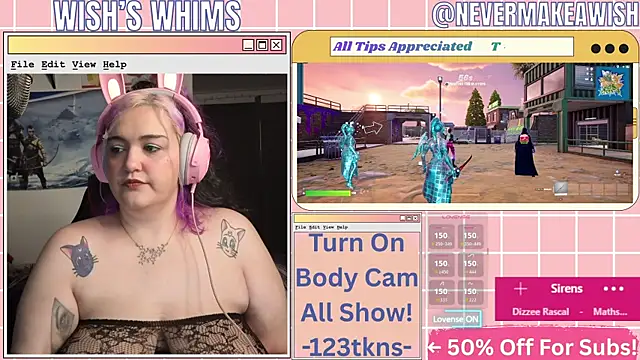 Snapshot of nevermakeawish chatting on June 2026 08:09:01 AM nevermakeawish online show from June 2026 08:09:01 AM