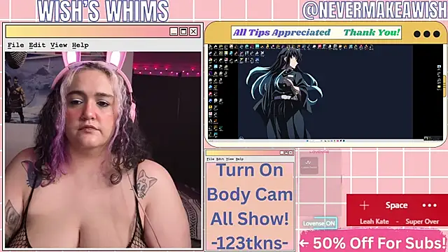 Snapshot of nevermakeawish chatting on July 2026 10:57:01 AM nevermakeawish online show from July 2026 10:57:01 AM