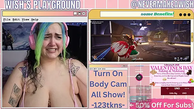 nevermakeawish online show from February 2026 05:02:02 PM