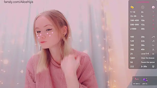 Snapshot of AliceNya_cute chatting on January 2026 06:28:01 AM AliceNya cute online show from January 2026 06:28:01 AM