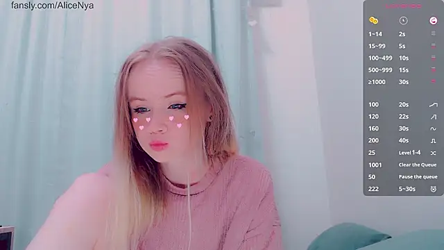 Snapshot of AliceNya_cute chatting on February 2026 05:26:01 AM AliceNya cute online show from February 2026 05:26:01 AM