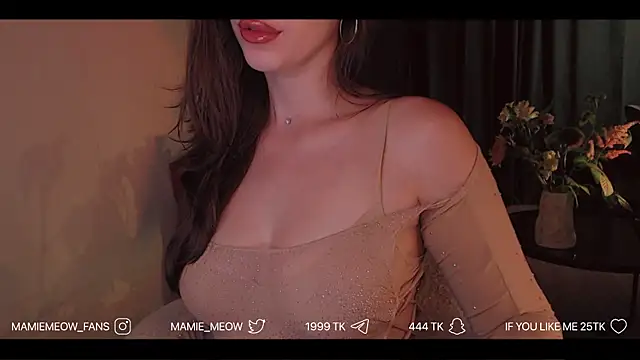 Snapshot of Mamiemeow chatting on July 2026 02:07:02 PM Mamiemeow online show from July 2026 02:07:02 PM