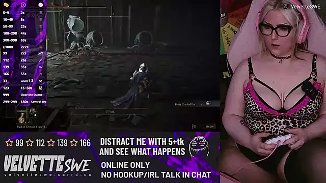 VelvetteSWE online show from July 2026 09:04:02 PM