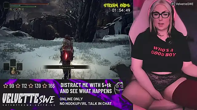 Snapshot of VelvetteSWE chatting on June 2026 05:40:01 PM VelvetteSWE online show from June 2026 05:40:01 PM