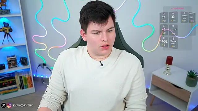 EvanCorvinx online show from March 2026 09:55:02 PM