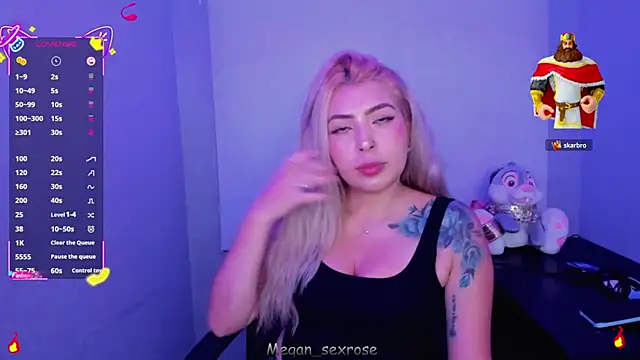 Megan sexrosse online show from March 2026 03:17:01 AM