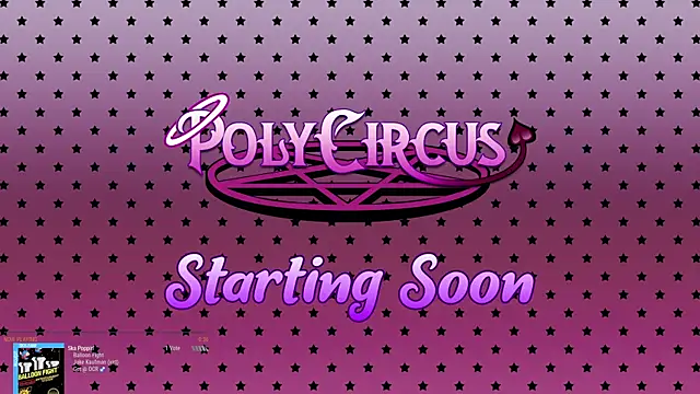 Snapshot of PolyCircus chatting on June 2026 04:23:02 AM PolyCircus online show from June 2026 04:23:02 AM