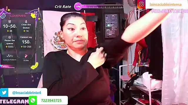 Snapshot of LaInsaciableIntensa chatting on May 2026 01:15:02 AM LaInsaciableIntensa online show from May 2026 01:15:02 AM