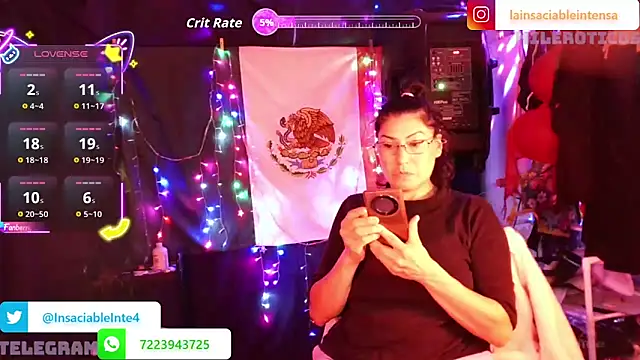 Snapshot of LaInsaciableIntensa chatting on May 2026 01:06:02 AM LaInsaciableIntensa online show from May 2026 01:06:02 AM