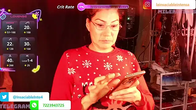 Snapshot of LaInsaciableIntensa chatting on May 2026 02:04:02 AM LaInsaciableIntensa online show from May 2026 02:04:02 AM