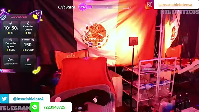 Snapshot of LaInsaciableIntensa chatting on October 2025 02:10:01 AM LaInsaciableIntensa online show from October 2025 02:10:01 AM