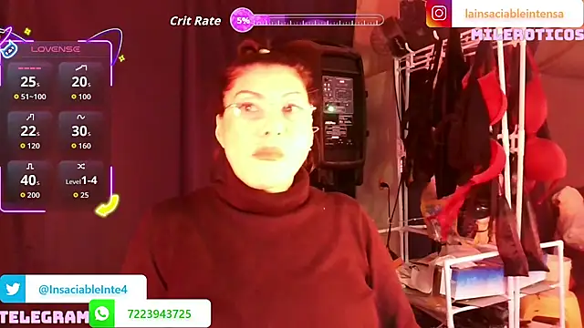 Snapshot of LaInsaciableIntensa chatting on May 2026 01:53:02 AM LaInsaciableIntensa online show from May 2026 01:53:02 AM