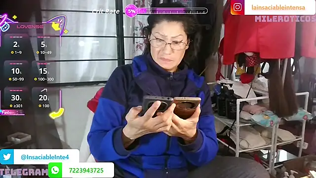 Snapshot of LaInsaciableIntensa chatting on June 2026 01:00:02 AM LaInsaciableIntensa online show from June 2026 01:00:02 AM