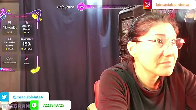 Snapshot of LaInsaciableIntensa chatting on May 2026 12:10:02 AM LaInsaciableIntensa online show from May 2026 12:10:02 AM