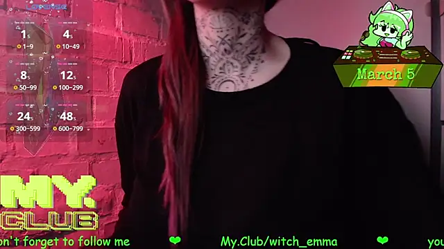 Witch Emma online show from March 2026 10:01:02 AM