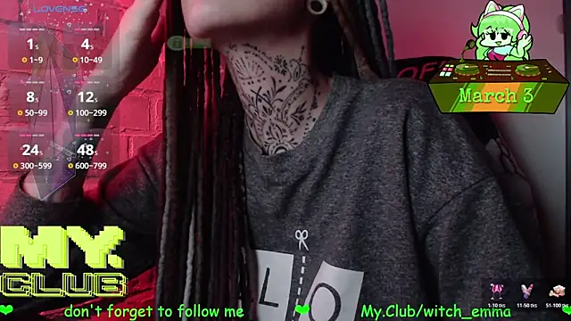 Witch Emma online show from March 2026 09:00:01 PM