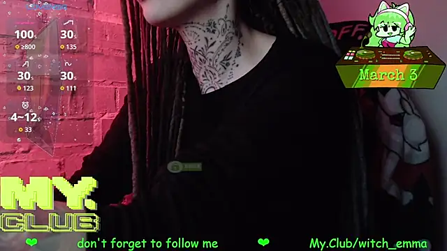 Witch Emma online show from March 2026 08:21:02 AM